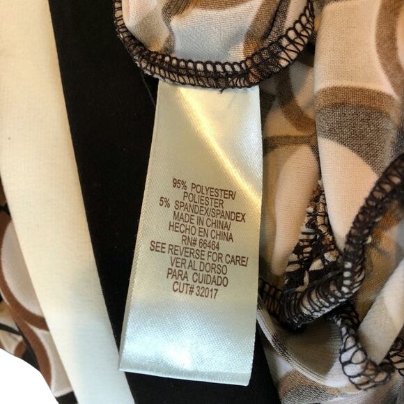 Sandra Darren Womens Brown V-Neck Y2K Beige Stretch Knit V-Neck Dress sz 6 - Picture 2 of 8